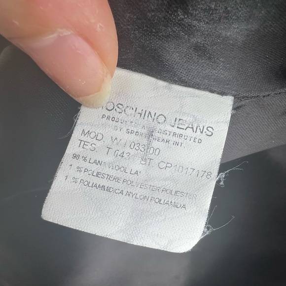 MOSCHINO JEANS Blazer Jacket Knit Black & White Women’s Size Small Made in Italy - Picture 15 of 16